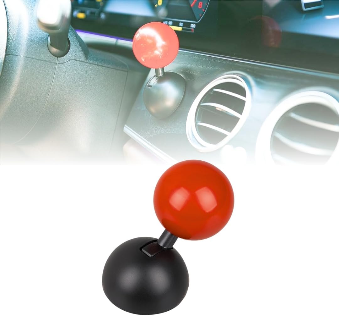TRX AUTO Retro Joystick Push To Start Metal Button Cover | Universal Fit | Car Auto Accessories | Gifting Items For Men | Joystick lever Pushto Start | Red |