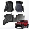 TRX AUTO 3D Car Floor Mats For Suzuki Jimny 5 Door 2018 To 2024 Set Of 3 | With All Weather Protection | Black TPE Car Floor Mats | Compatible with Suzuki jimny 2025 Accessories |