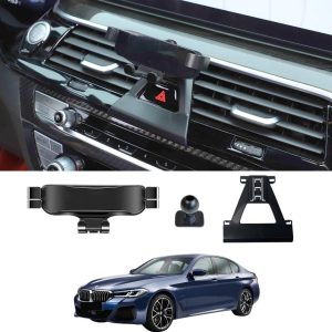TRX AUTO Phone Holder Mount With Gravity Phone Holder For BMW 5 Series 2018 To 2022 | 5 Series Accessories | 5Series Mobile Phone Holder