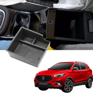 TRX AUTO Center Armrest Console Organizer For MG ZS & MG ZST 2021 2022 2023 2024 | Center Storage Box Organizer Tray | MG Accessories