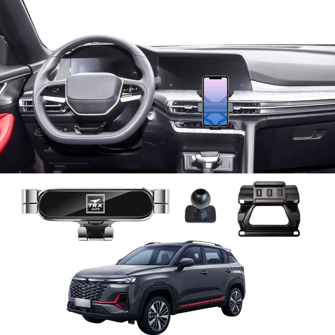 TRX AUTO Phone Holder Mount With Gravity Phone Holder For Changan CS35 Plus 2021 To 2025 | Changan Accessories 2024 | Changan CS35 Mobile Phone Holder