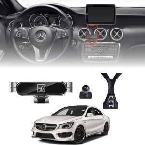 TRX AUTO Phone Holder Mount With Gravity Phone Holder For Mercedes Benz GLA, CLA & A Class 2013 To 2019 | Mercedes Benz A 200, A250, A220, CLA 200, CLA 250 Accessories | Mobile Phone Holder