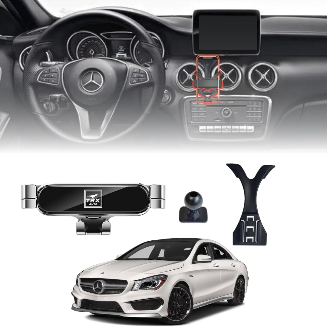 TRX AUTO Phone Holder Mount With Gravity Phone Holder For Mercedes Benz GLA, CLA & A Class 2013 To 2019 | Mercedes Benz A 200, A250, A220, CLA 200, CLA 250 Accessories | Mobile Phone Holder