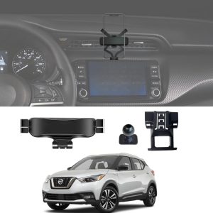 TRX AUTO Phone Holder Mount With Gravity Phone Holder For Nissan Kicks 2017 To 2023 | Nissan Kicks Accessories 2024 | Kicks Mobile Phone Holder
