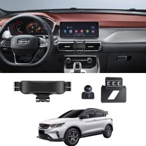TRX AUTO Phone Holder Mount With Gravity Phone Holder For Geely Coolray 2019 To 2021 | Geely Coolray Accessories 2024 | Coolray Mobile Phone Holder