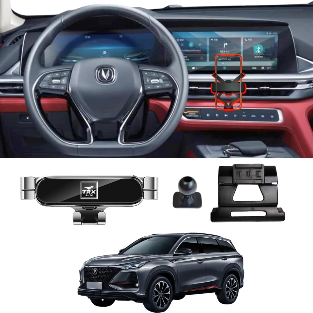 TRX AUTO Phone Holder Mount With Gravity Phone Holder For Changan CS75 Plus 2019 To 2022 | Changan Accessories 2024 | Changan CS75 Mobile Phone Holder