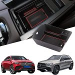 TRX AUTO Center Armrest Console Organizer For Mercedes Benz GLE Class 2020-2023 GLE W167, GLE COUPE 2020-2022 | Center Storage Box Organizer Tray | Mercedes Benz Accessories