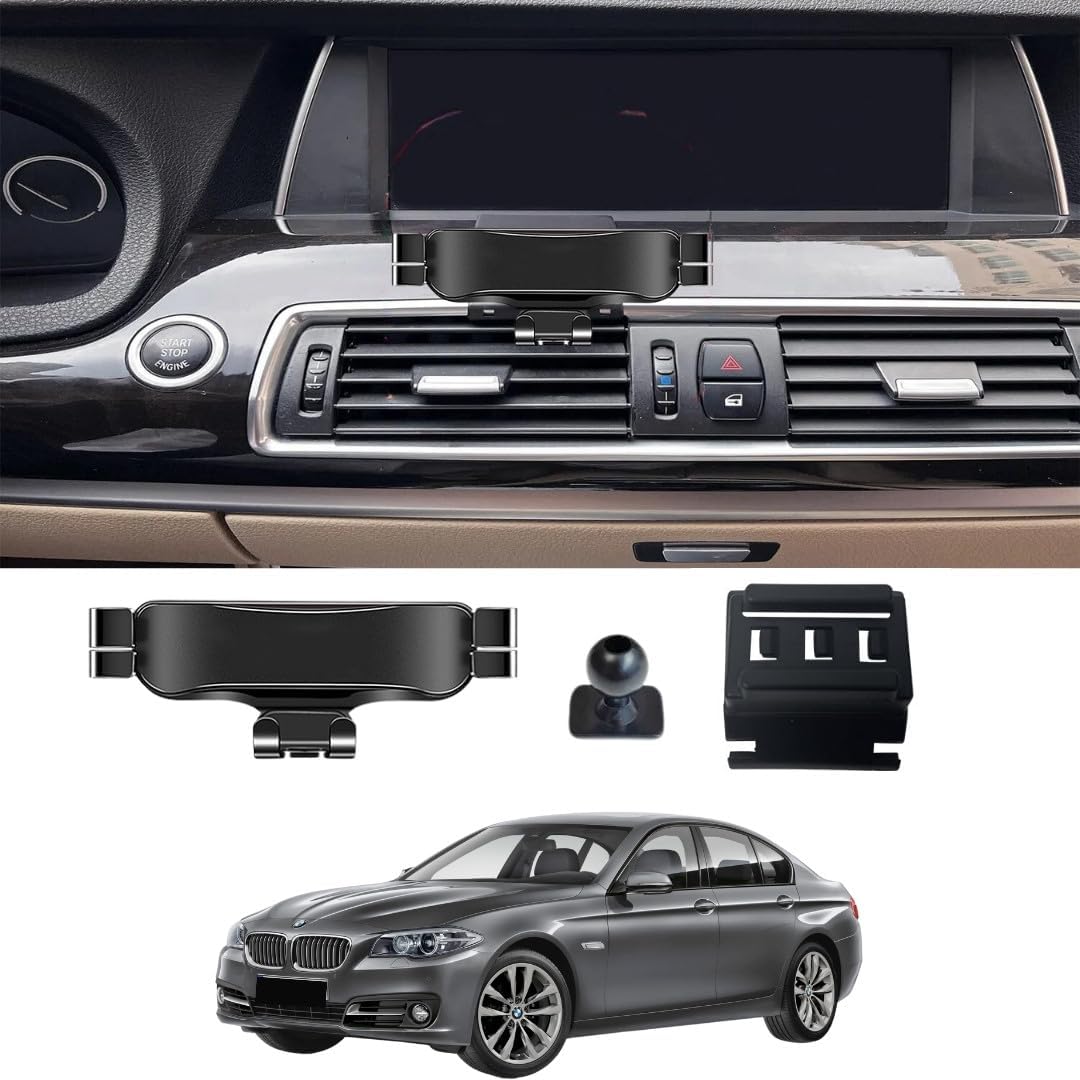 TRX AUTO Phone Holder Mount With Gravity Phone Holder For BMW 5 Series 2011 To 2017 | 5 Series Accessories | 5Series Mobile Phone Holder