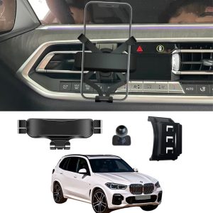 TRX AUTO Phone Holder Mount With Gravity Phone Holder For BMW X5 & X6 2014 To 2019 | BMW X5 Accessories | X5 Mobile Phone Holder