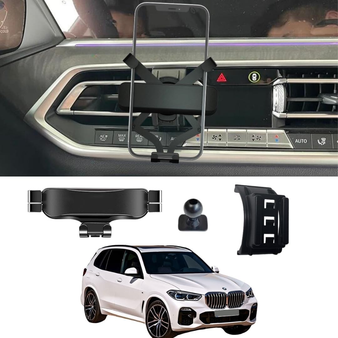 TRX AUTO Phone Holder Mount With Gravity Phone Holder For BMW X5 & X6 2019 To 2022 | BMW X5 Accessories | X5 Mobile Phone Holder