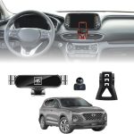 TRX AUTO Phone Holder Mount With Gravity Phone Holder For Hyundai Santa Fe 2019 To 2024 | Hyundai Santafe Accessories | Hyundai Santa Fe Mobile Phone Holder
