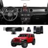 TRX AUTO Phone Holder Mount With Gravity Phone Holder For Jeep Wrangler JL & JT 2018 To 2025 | Jeep Wrangler Accessories 2024 | Wrangler Mobile Phone Holder