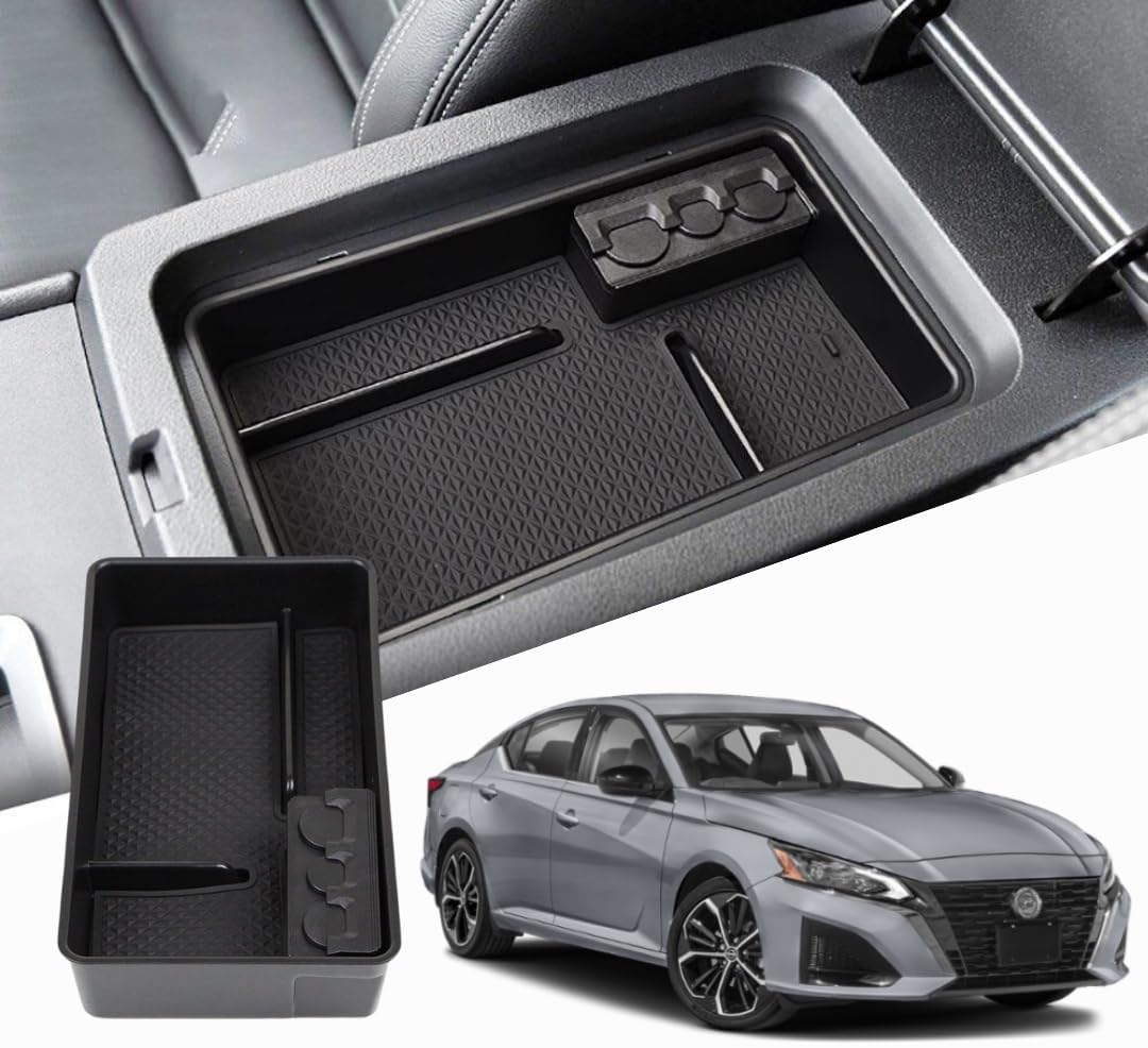 TRX AUTO Center Armrest Console Organizer For Nissan Altima 2019 2020 2021 2022 2023 2024 | Center Storage Box Organizer Tray | Nissan Altima Accessories