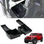 TRX AUTO Rear Trunk Organizer Bin Easy Instalation FOR Jeep Wrangler | Wheel Well Storage Bin Rear Trunk Organizer Tray | For JLU & JL 2018-2024 | Jeep Wrangler Accessories |