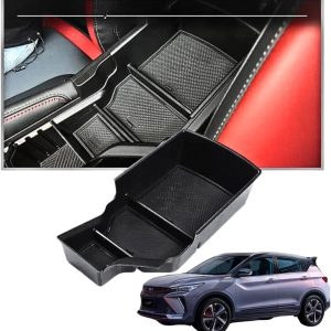 TRX AUTO Center Armrest Console Organizer For Geely Coolray 2020 2021 2022 2023 | Center Storage Box Organizer Tray | Geely coolray Accessories