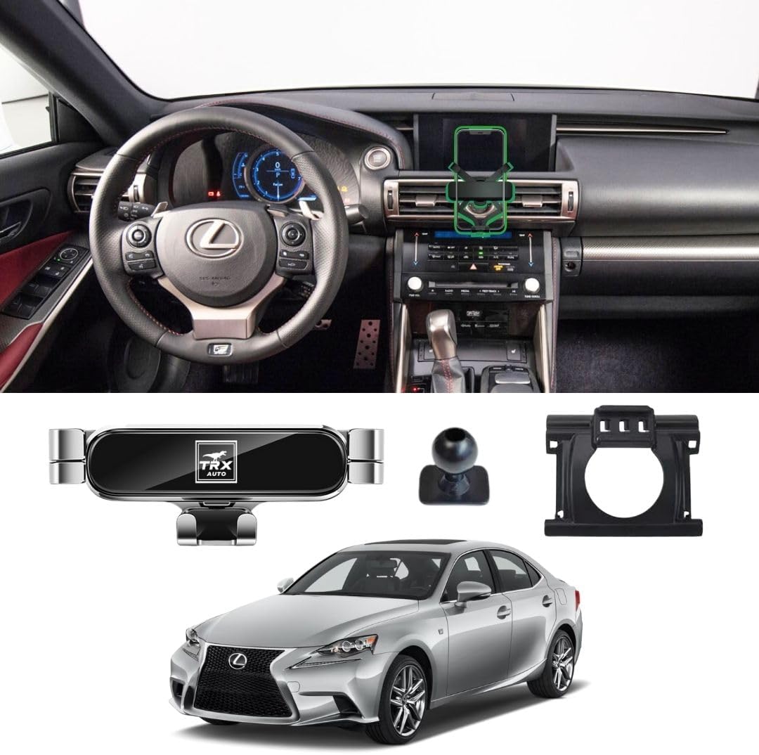 TRX AUTO Phone Holder Mount With Gravity Phone Holder For Lexus IS200t, IS250 & IS350 2015 To 2021 | Lexus IS250 Accessories | Lexus IS200 Mobile Phone Holder