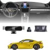 TRX AUTO Phone Holder Mount With Gravity Phone Holder For Porsche Boxster, Cayman 718 2016 To 2024 | Porsche Cayman Accessories | Porsche Boxster Accessories