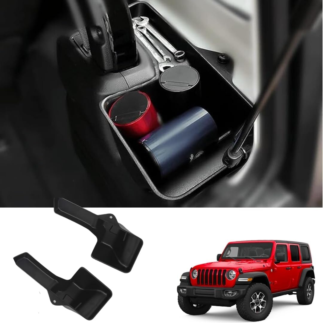 TRX AUTO Rear Trunk Organizer Bin for Jeep Wrangler | Wheel Well Storage Bin Rear Trunk Organizer Tray | For JLU & JL 2018-2024 Jeep Wrangler | Jeep Wrangler Accessories |
