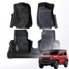 TRX AUTO 3D Car Floor Mats For Suzuki Jimny 2 Door 2018 To 2024 Set Of 3 | With All Weather Protection | Black TPE Car Floor Mats | Compatible with Suzuki jimny 2025 Accessories |