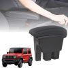 TRX AUTO Paded Armrest Storage Box With Double Layer Organizer For Suzuki Jimny 2024 2023 2022 2021 2020 2019 | For JB64 JB74 Suzuki Jimny Accessories | 3 USB Ports With Interior Console Light