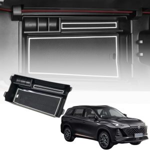 TRX AUTO Center Armrest Console Organizer For Changan CS75 Plus 2023 2024 | Center Storage Box Organizer Tray | Changan Accessories 2024 | 2.0T Second Generation |