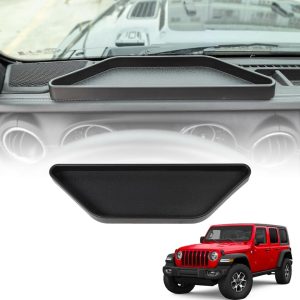 TRX AUTO Dashboard Top Storage Tray For Jeep Wrangler & Jeep Gladiator JL, JLU & JT 2018-2024 | Jeep Wrangler Interior Accessories | Car Interior Organizer |