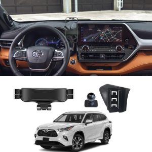 TRX AUTO Phone Holder Mount With Gravity Phone Holder For Toyota Highlander 2022 To 2024 | Toyota Highlander Accessories | Highlander Mobile Phone Holder
