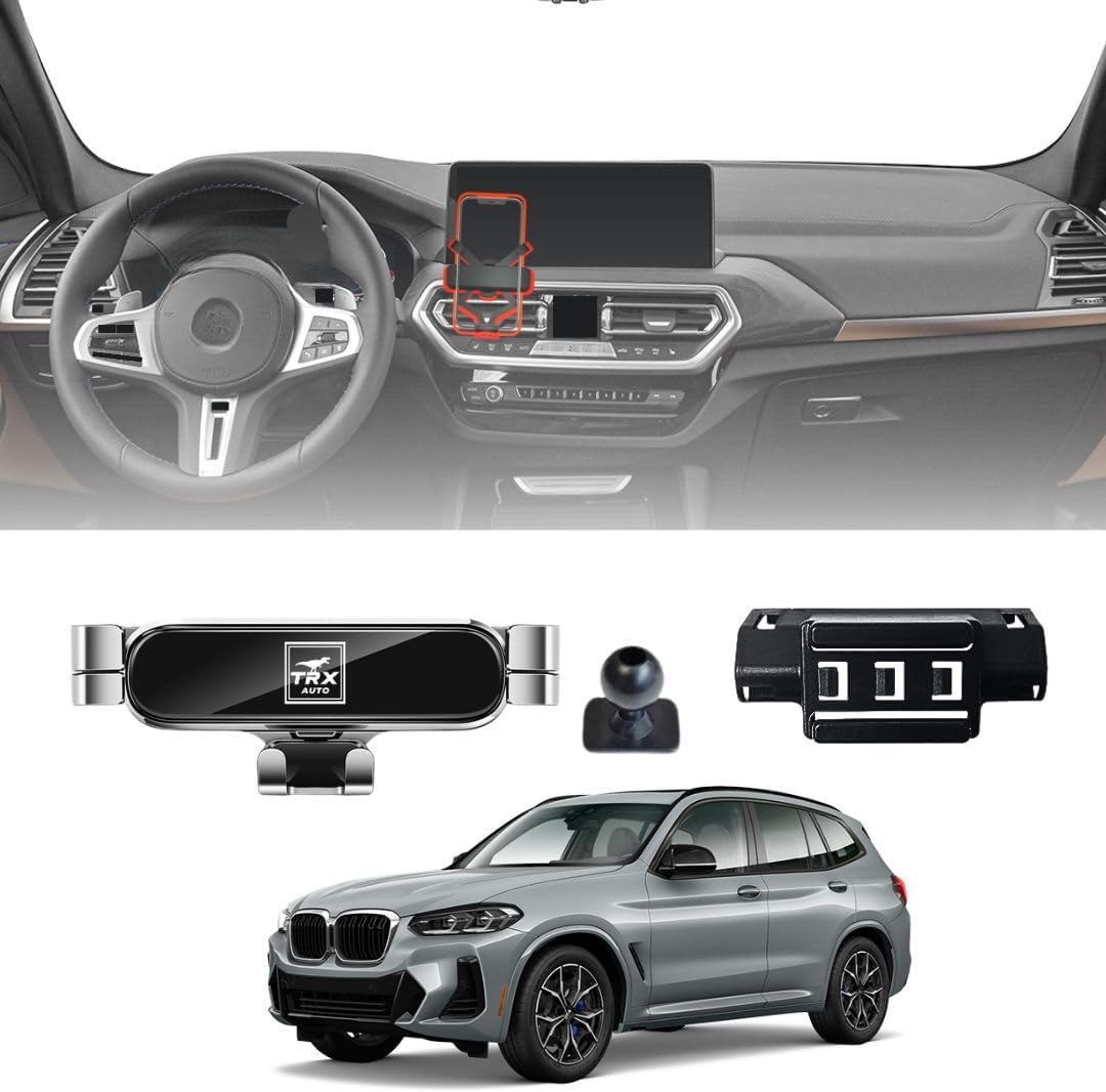 TRX AUTO Phone Holder Mount With Gravity Phone Holder For BMW X3 & X4 2022 To 2024 | BMW X3 Accessories |BMW X4 Accessories | Mobile Phone Holder