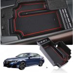 TRX AUTO Center Console Organizer For BMW 5 Series G30 G31 G32 2020 2021 2022 2023 2024 | Center Armrest Storage Box Organizer Tray | BMW Accessories |