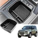 TRX AUTO Center Armrest Console Organizer For Land Rover Defender 2018 2019 2020 2023 2024 | Land Rover Defender Aceessories | Storage Box Tray Insert