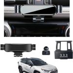TRX AUTO Phone Holder Mount With Gravity Phone Holder For Toyota Rav4 2020 To 2023 | Toyota Rav4 Accessories | Rav4 Mobile Phone Holder