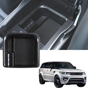 TRX AUTO Center Armrest Console Organizer For Land Rover Range Rover Sport 2013 2014 2015 2016 2017 2018 | Center Storage Box Organizer Tray | Range Rover Accessories